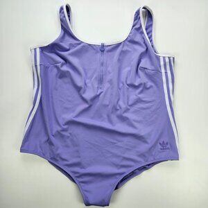Adidas NWT 3X One Piece Sporty Zipper Athletic Swimsuit